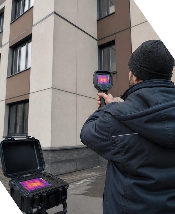 Тепловизионное обследование зданий и сооружений в Дмитрах