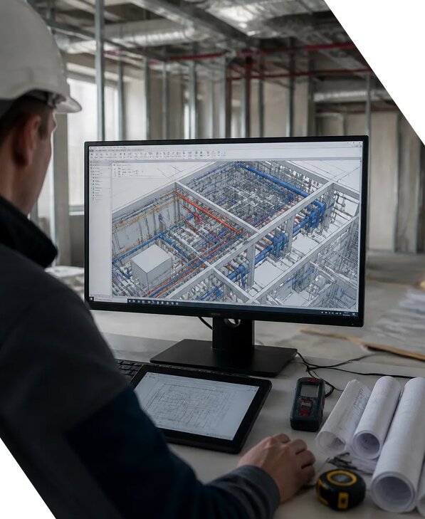 Создание BIM модели инженерных сетей для объектов в Дмитрах